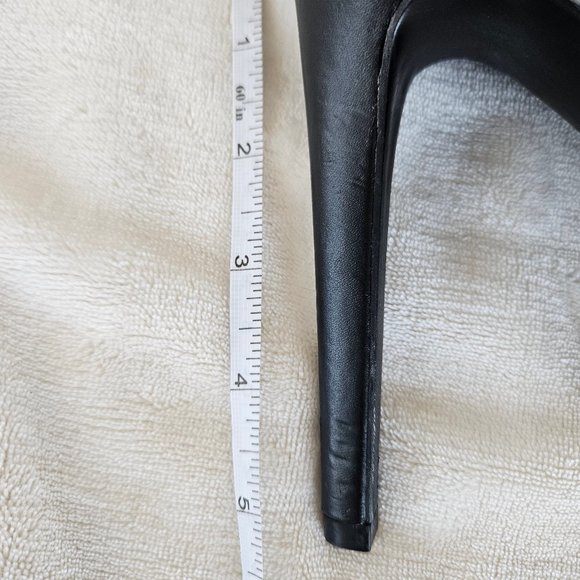 SIZE 8.5 Jessica Simpson Black Platform Zipper Trim Heels Pumps EUC - Picture 4 of 12